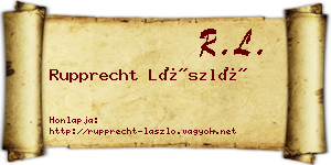 Rupprecht László névjegykártya